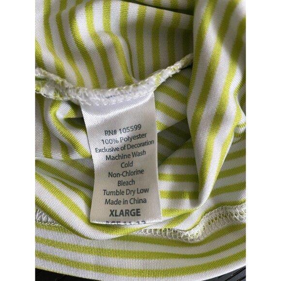 Garb Lime Green Striped Boys Golf Pinehurst Polo Size X-Large - Picture 5 of 6